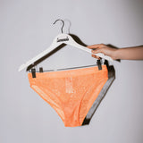 Signature Lace Brief - Neon Orange