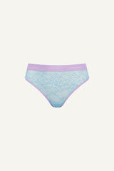 Signature Lace Brief - Pastel Blue
