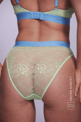 Signature Lace Brief - Pastel Green