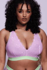 Signature Lace Fuller Cup Bralette & Brazilian - Pastel Lilac