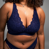 Signature Lace Fuller Cup Bra - Navy