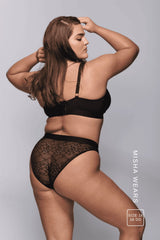 Signature Lace Fuller Cup Bralette & Brief Set - Black