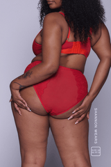 Signature Lace Fuller Cup Bralette & High Waisted Brief Set - Goji Berry & Orange Synergy - Lemonade Dolls
