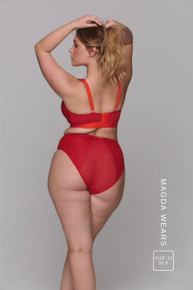 Signature Lace High Waisted Brief - Goji Berry & Orange Synergy