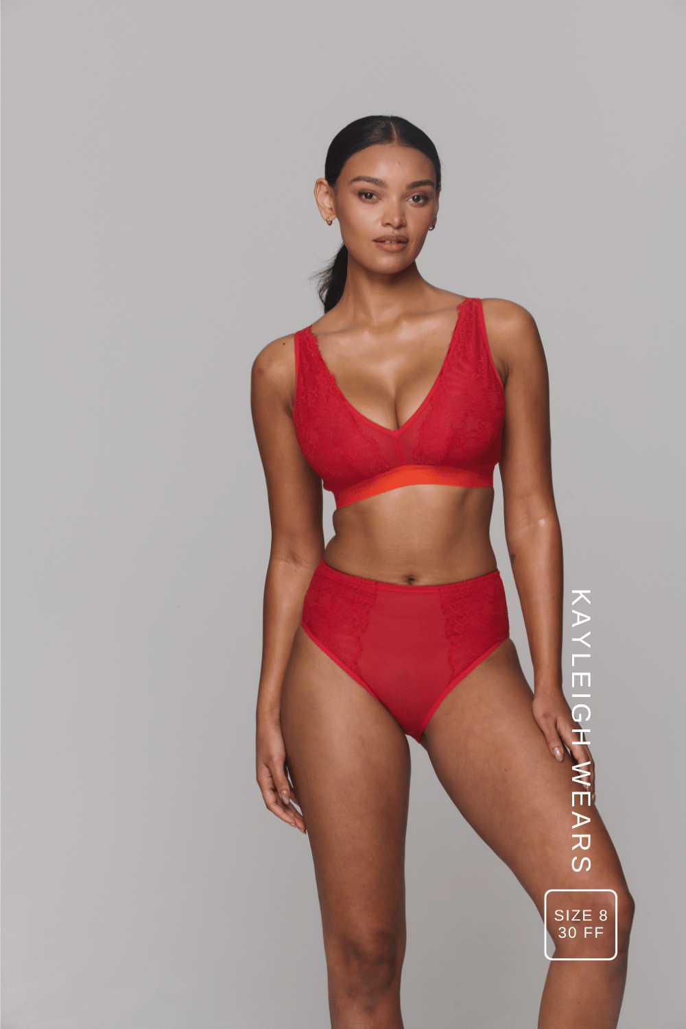 Signature Lace Fuller Cup Bralette & High Waisted Brief Set - Goji Berry & Orange Synergy - Lemonade Dolls