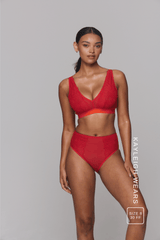 Signature Lace Fuller Cup Bralette & High Waisted Brief Set - Goji Berry & Orange Synergy - Lemonade Dolls