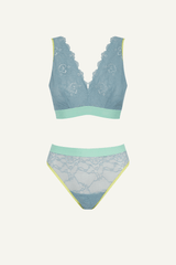 Signature Lace Fuller Cup Bralette & High Waisted Brief Set - Trilogy Denim - Lemonade Dolls