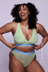 Signature Lace Fuller Cup Bralette - Pastel Green - Lemonade Dolls