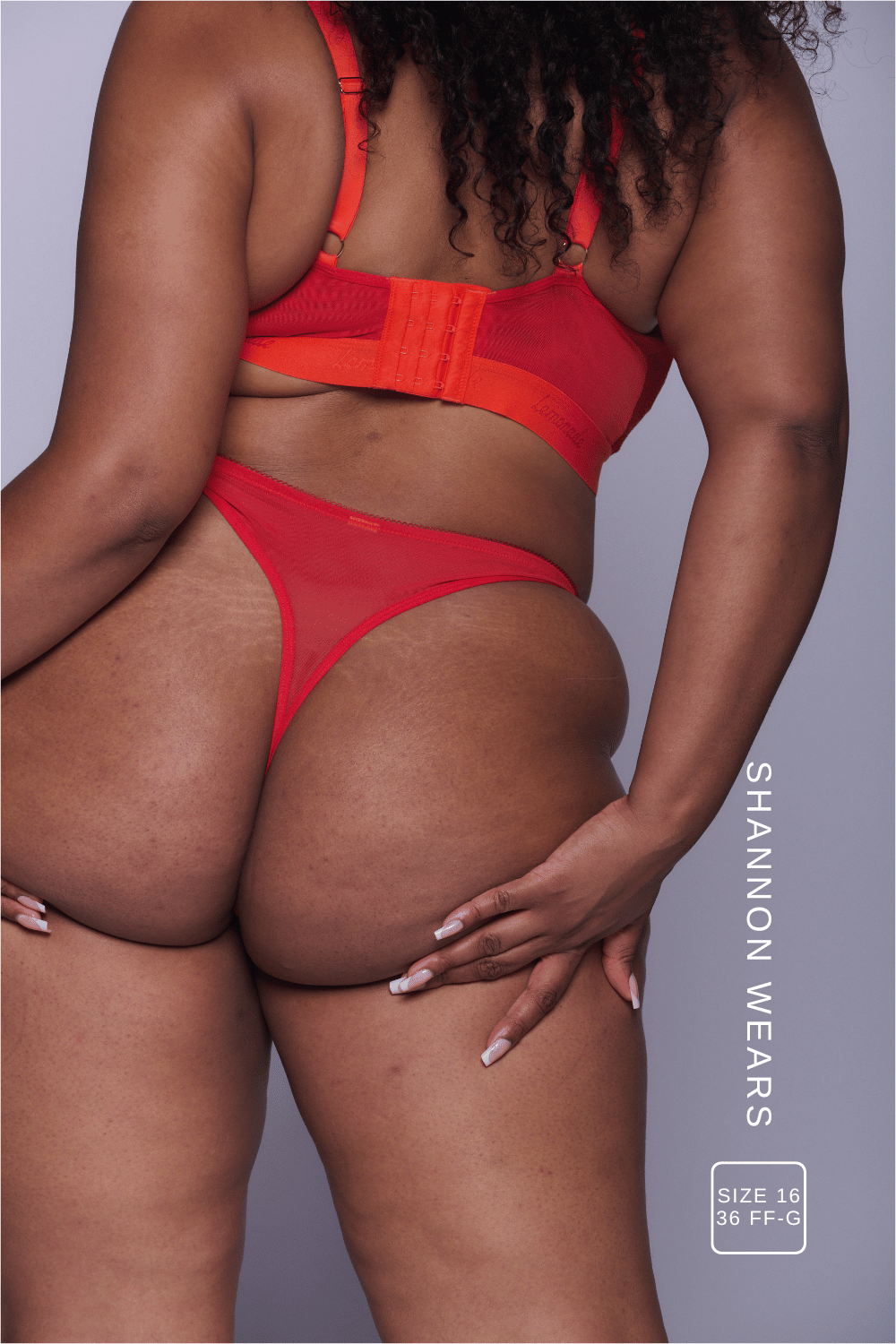 Signature Lace Fuller Cup Bralette & Thong Set - Goji Berry & Orange Synergy - Lemonade Dolls