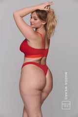 Signature Lace Fuller Cup Bralette & Thong Set - Goji Berry & Orange Synergy