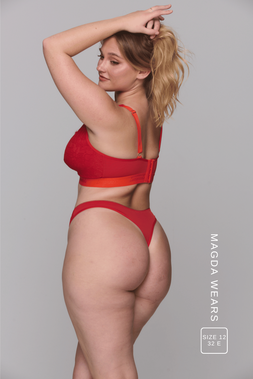 Signature Lace Fuller Cup Bralette & Thong Set - Goji Berry & Orange Synergy - Lemonade Dolls