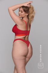 Signature Lace Fuller Cup Bralette & Thong Set - Goji Berry & Orange Synergy - Lemonade Dolls
