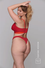 Signature Lace Fuller Cup Bralette & Thong Set - Goji Berry & Orange Synergy - Lemonade Dolls