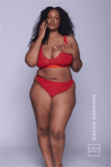 Signature Lace Fuller Cup Bralette & Thong Set - Goji Berry & Orange Synergy - Lemonade Dolls