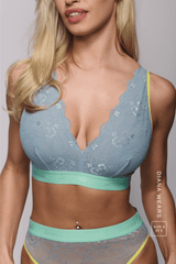 Signature Lace Fuller Cup Bralette & V Brazilian Set - Trilogy Denim - Lemonade Dolls
