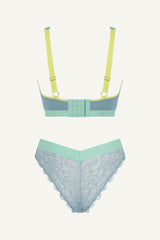 Signature Lace Fuller Cup Bralette & V Brazilian Set - Trilogy Denim