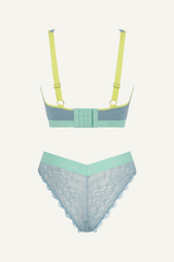 Signature Lace Fuller Cup Bralette & V Brazilian Set - Trilogy Denim - Lemonade Dolls