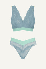 Signature Lace Fuller Cup Bralette & V Brazilian Set - Trilogy Denim
