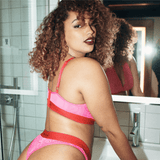 Signature Lace Fuller Cup Bralette & V Brazillian - Dark Pink - Lemonade Dolls