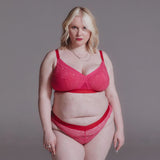 Signature Lace High Support Fuller Cup Bralette - Dark Pink - Lemonade Dolls