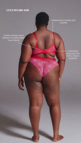 Signature Lace High Support Fuller Cup Bralette - Dark Pink - Lemonade Dolls