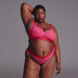 Brassière Signature Lace à maintien élevé et bonnets généreux - Rose foncé