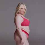 Signature Lace High Support Fuller Cup Bralette - Dark Pink - Lemonade Dolls