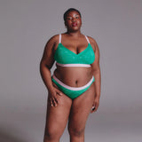 Signature Lace High Support Fuller Cup Bralette - Emerald - Lemonade Dolls
