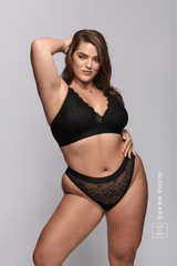 Signature Lace High Waisted Brief - Black - Lemonade Dolls