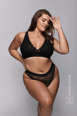 Signature Lace High Waisted Brief - Black - Lemonade Dolls