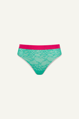 Signature Lace High Waisted Brief - Trilogy Green - Lemonade Dolls