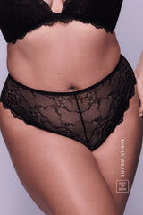 Short en dentelle Signature - Noir