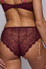 Signature Lace Short - Wine - Lemonade Dolls