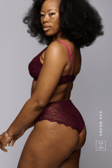 Signature Lace Short - Wine - Lemonade Dolls