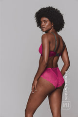 Signature Lace Synergy Bralette & Brief Set - Wine