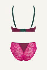 Signature Lace Synergy Bralette & Brief Set - Wine - Lemonade Dolls