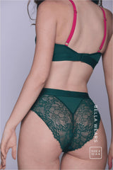 Signature Lace Synergy Brief - Forest Green - Lemonade Dolls