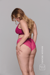 Signature Lace Synergy Fuller Cup Bralette & Brief Set - Wine - Lemonade Dolls