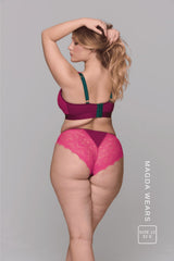 Ensemble brassière et culotte Signature Lace Synergy à bonnets généreux - Vin