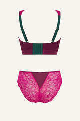 Signature Lace Synergy Fuller Cup Bralette & Brief Set - Wine - Lemonade Dolls