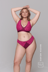 Signature Lace Synergy Fuller Cup Bralette & Brief Set - Wine - Lemonade Dolls