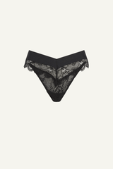 Signature Lace V Brazilian - Black - Lemonade Dolls