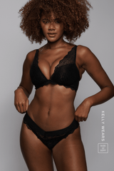 Signature Lace V Brazilian - Black - Lemonade Dolls