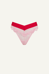 Signature Lace V Brazilian - Light Pink - Lemonade Dolls