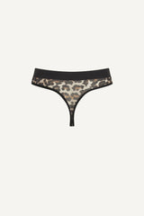 So Soft Mesh Thong - Leopard