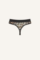 So Soft Mesh Thong - Leopard - Lemonade Dolls