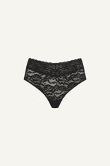 Slip en dentelle extensible - Noir