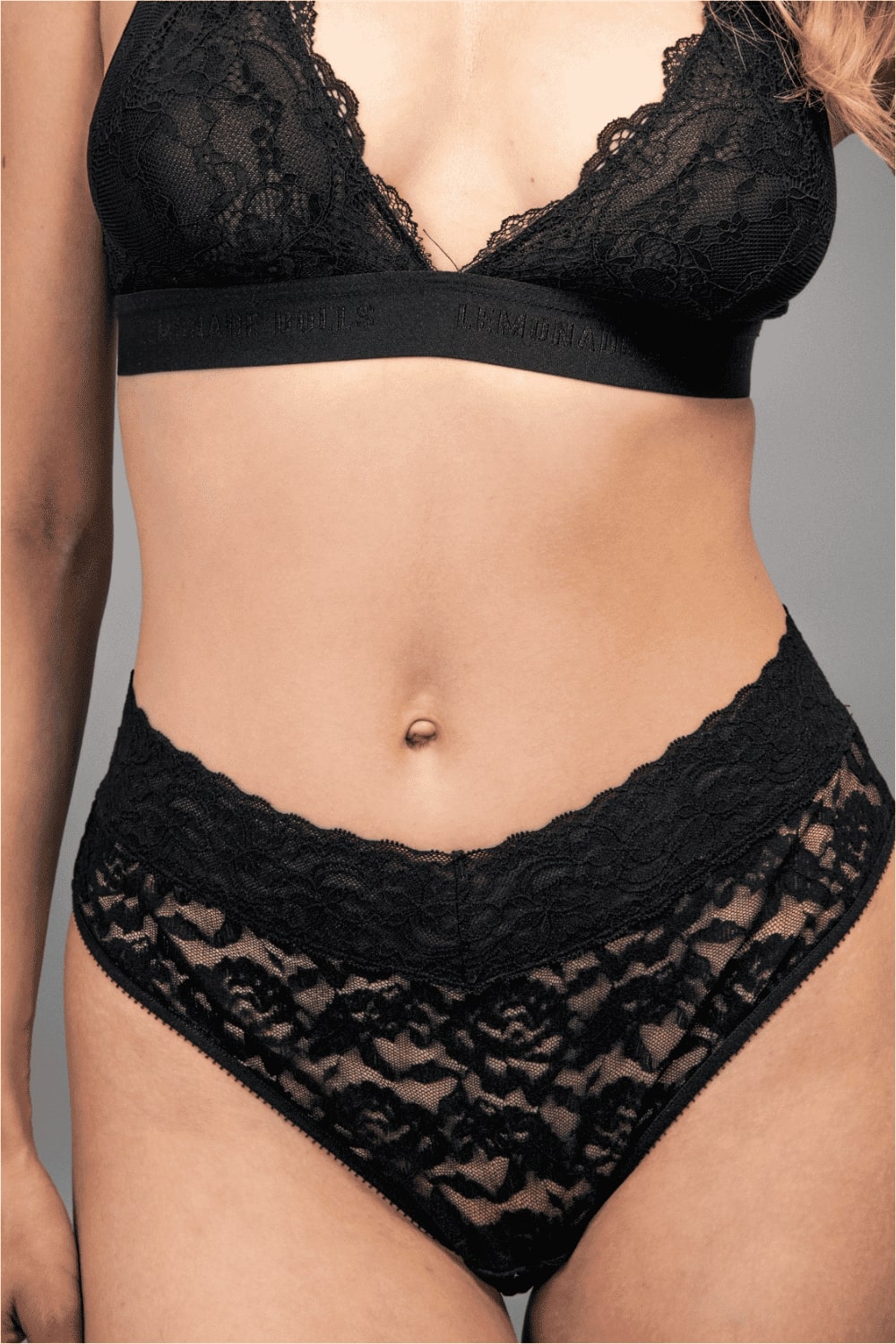 Stretch Lace Brief - Black