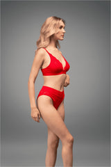 Slip en dentelle extensible - Rouge