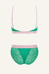 Synergy Lace Bralette & Brief Set - Emerald - Lemonade Dolls